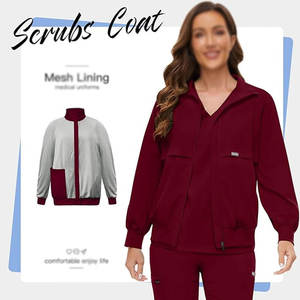 Nuevos diseños de fregado de moda Chaquetas de mujer Clínica Enfermera Uniformes Chaquetas Ropa de hospital personalizada - Product Image 2