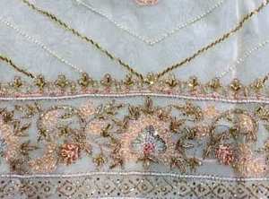 Designer moderne non cousu brodé à la main belle soie chère pour femmes Salwar Kameez Indian Fashion-Forward Party - Product Image 2