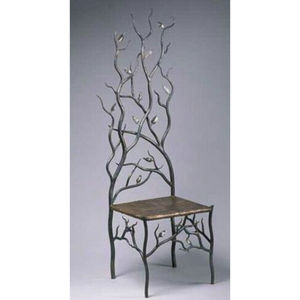 Chaise en métal de luxe moderne créative attrayante au design élégant, couleur noire, revêtement en poudre, prix impressionnant - Product Image 1