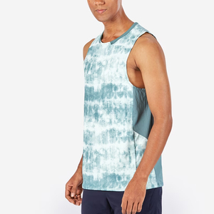 Débardeur en coton de grande taille pour hommes Gilet de sport ample et respirant avec motif sans manches Méthode de tissage en tricot imprimé de couleur unie - Product Image 2