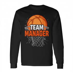 Maglietta a Maniche Lunghe per Manager di Squadre di Basket, per Amanti dei Giochi Sportivi, Prodotto Promozionale - Product Image 2