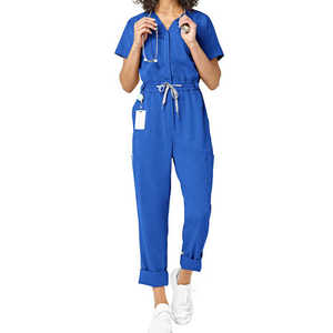 Mono liso con logotipo personalizado para mujer, hombre y mujer, mono quirúrgico de hospital, venta al por mayor, trajes de médico y enfermera, conjuntos de uniformes médicos - Product Image 6