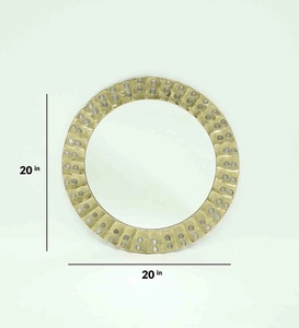 ร้อนขายกระจกเหล็กศิลปะรูปร่างเรขาคณิตห้องนั่งเล่นโลหะแขวนผนังกระจกตกแต่งห้องน้ําตกแต่งคริสต์มาสกระจก - Product Image 4