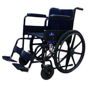 Fauteuil roulant manuel pour personnes handicapées avec structure renforcée, maniabilité facile, adapté aux soins quotidiens - Product Image 1