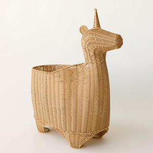 Animal shape <b>basket</b> for children room decoration eco-friendly <b>rattan</b> <b>storage</b> container <b>baskets</b> - Product Image 3