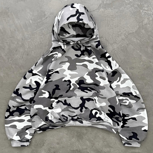 Sudadera con capucha y jersey de poliéster/algodón de peso pesado personalizada, chándal con estampado de camuflaje para hombre - Product Image 2