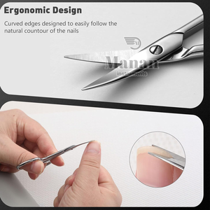 Tijeras para Cutículas de Acero Inoxidable Rectas, Herramienta de Alta Precisión para el Cuidado de las Uñas, para Uso Profesional en el Hogar y en Salones de Belleza - Product Image 4