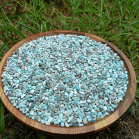 Vente en gros de puces de Larimar, perles de pierres précieuses naturelles polies pour la fabrication de bijoux, artisanat de guérison, décoration d'intérieur avec amour