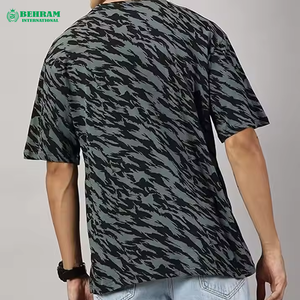 Camiseta Oversize para Hombre, Estilo Pakistaní, de Gran Venta, Holgada, de Poliéster/Algodón, Ecológica, Diseño con Estampado de Jungla, Moda Urbana - Product Image 2