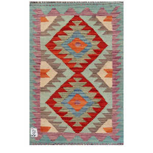 Tapis Imaco Maimana Afghanistan Kilim 92 x 63 cm, décoration murale - Product Image 1