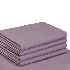 Vente en gros de draps housse 100% coton Ensemble de literie tricoté taille personnalisée 400TC Motif solide Grade a pour la maison et l'hôtel - Product Image 5
