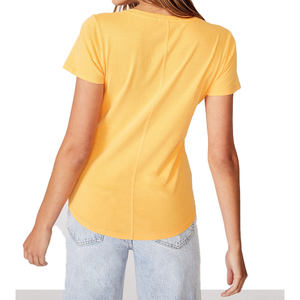 Camiseta extragrande de alta calidad para mujer, Camiseta con estampado personalizado de logotipo de talla grande, estilo informal de ocio, diseño sencillo en blanco para el verano - Product Image 3