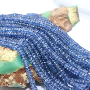 ลูกปัดไคยาไนต์เหลี่ยมเพชรพลอยเทียม4-6มม. ไคยาไนต์ธรรมชาติสำหรับทำเครื่องประดับอัญมณีหลวม - Product Image 1