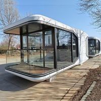 Maison conteneur de luxe extensible de 40 pieds sur 20 pieds, design ferme ronde, 3 chambres, préfabriquée, mobile, pliable, garantie 4 ans