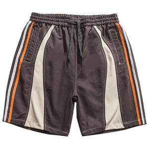 Short décontracté personnalisable Tissu extensible de qualité Bouton de broderie à motif solide Logo personnalisé pour le grappin - Product Image 1