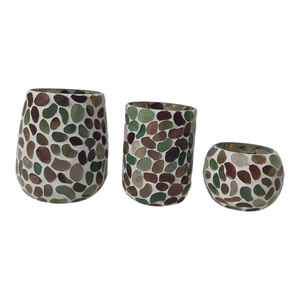 ขวดแก้วสีขาวเคลือบสีอความารีนที่สวยงามสำหรับสวนในบ้าน - Product Image 1