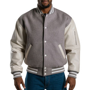 Chaqueta universitaria con logotipo personalizado de estilo vintage para hombre, chaqueta de béisbol bordada, chaqueta universitaria con letras - Product Image 1