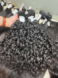 Venta al por mayor Super doble dibujado Remy cabello humano birmano rizado-crudo vietnamita proveedor de alto grado - Product Image 4