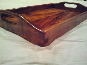 Plateau de service rectangulaire en bois d'acacia de haute qualité pour la nourriture, le petit-déjeuner et les desserts, idéal pour Noël - Product Image 4