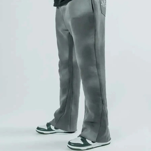 High Quality 100% Cotton Canvas Rhinestone Sweatpants Breathable Eco-Friendly Lightweight Casual Mid Waist Straight Pattern Hot - Product Image 5