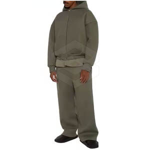 Nouveautés en gros ensemble de survêtement de gymnastique pour hommes pantalon élastique avec pantalon évasé pour le jogging d'hiver ensemble deux pièces en vente - Product Image 6