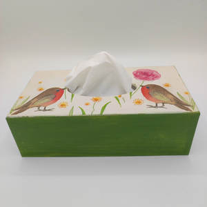 กล่องเก็บกระดาษเช็ดปากไม้เคลือบเอนาเมลงานฝีมือสุดคลาสสิก ขายดีที่สุด ใช้ได้หลากหลาย ราคาถูก MOQ ต่ำ - Product Image 5