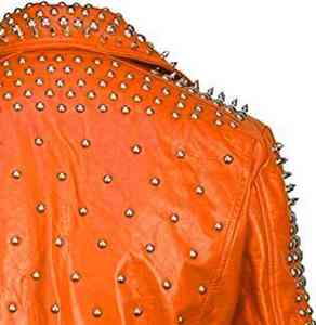 Chaquetas de Cuero para Hombre, Estilo Punk, con Tachuelas, Casuales, de Invierno, Lisas, Teñidas - Product Image 2