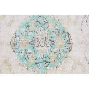 Alfombra de 5.7x8.3 pies, Alfombra Turca, Alfombra Vintage de Lana Azul con Rayas - Product Image 5