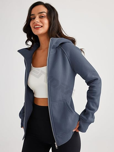 Venta caliente 2023 personalizado poliéster Snaggle Mujer con capucha polar cremallera completa manga larga Streetwear sudadera precio al por mayor - Product Image 4