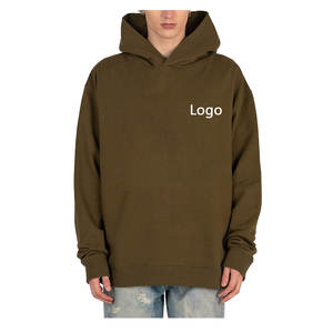 Top New <b>Trendy</b> Men's Custom Own Your Logo Design Single Solid Color 100% Cotton Fleece Drop Shoulder Men <b>hoodies</b> And Sweatshirts - Product Image 1