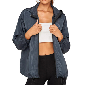 แจ็กเก็ตกันน้ำสำหรับผู้หญิง, เสื้อแจ็กเก็ตกันฝนเสื้อกันลมผ้าไนล่อนสแปนเด็กซ์เนื้อนุ่มสำหรับเดินเขากลางแจ้ง - Product Image 6