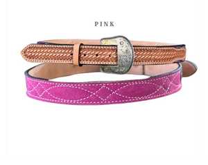 Ceinture de cow-boy et de cow-girl en cuir suédé occidental avec boucle en alliage personnalisable de qualité de marque - Product Image 2