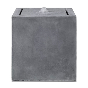 Fontaine cubique en aluminium noir résistante aux intempéries, cascade à brancher pour une utilisation intérieure et extérieure - Product Image 1