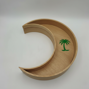 Diseño de luna creciente de inspiración islámica con patrón geométrico decorativo impreso para una presentación festiva y elegante. - Product Image 5