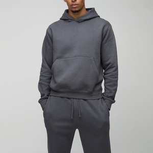 Survêtement de course et de jogging gris uni pour hommes, survêtement coupe-vent uni vierge - Product Image 5