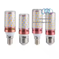 Luces LED de Maíz de Alto Lumen, Ahorro de Energía, Base E27/E14, Cuerpo de Vidrio, CRI90, Garantía de 2 Años, CA 85-265V, 30000 Horas, Emiratos Árabes Unidos, Arabia Saudita, Catar