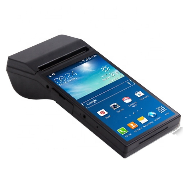 Portable 7'' POS Terminal with Android 11 & 4G 80mm Built-In Thermal Receipt & Label Port NFC Scanner