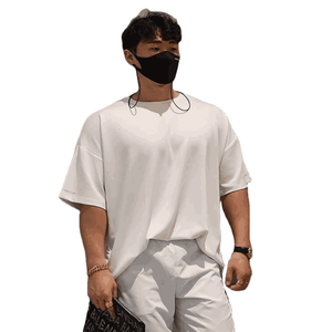 T-shirt personnalisable surdimensionné 100% coton à épaules tombantes Style Streetwear lourd-Fabricant d'usine Hommes 100% - Product Image 6