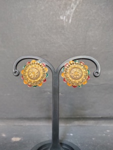 <b>Indian</b> Made Earrings <b>Set</b> with Traditional Designed 22CT Gold Plated Earrings <b>Jewelry</b> for Women Wear by Exporters - Product Image 3