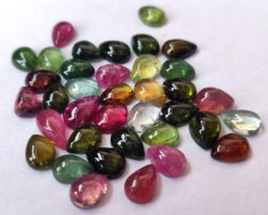 Tourmaline multicolore naturelle poire 5x7mm Cabochon Qualité supérieure-Tourmaline multicolore en vrac - Product Image 5