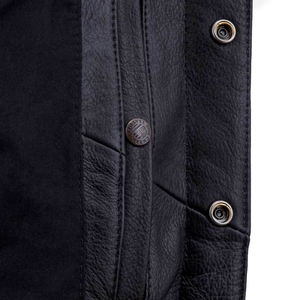 Gilet respirant en cuir véritable pour hommes, logo personnalisé, gilet de motard, gilet de moto épais - Product Image 4