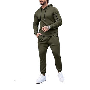 Survêtement à capuche pour homme ArmyGreen Athletic Casual Sweat à capuche et course à pied Jogging à la mode et décontracté Printemps et automne - Product Image 2