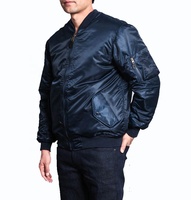 Toptan özel erkek MA 1 uçuş bombacı ceket Unisex naylon saten ve Polyester nefes klasik tarzı kış için