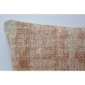 Premium Beige Kantha Patchwork Wool Pillow 12x24 Inch Luxury Vintage Fluffy Woven Pattern Portable Bedding Square <b>Ring</b> Design - Product Image 2