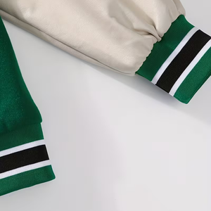 Veste de baseball varsity en cuir avec manches en cuir, broderie varsity de haute qualité, fabrication OEM, lettres personnalisées - Product Image 5