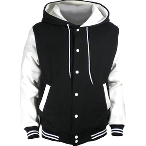 Chaqueta universitaria de béisbol con capucha para hombre, chaqueta universitaria de estilo universitario para club deportivo rojo y negro, moda de invierno - Product Image 5