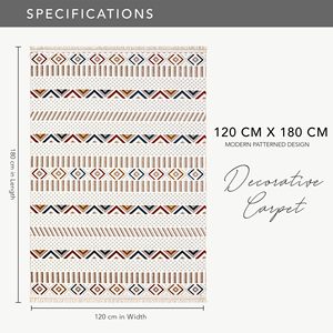 Netline Home Area <b>Rug</b> for Living Room, Bedroom & Hallway Soft & Durable Low Pile Area <b>Rugs</b> Bohemian, Aztec & <b>Boho</b> Style Pet &... - Product Image 5