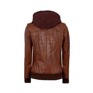 Sudadera con Capucha de Cuero para Mujer, Elegante, Informal, con Logotipo Frontal, Diseño Refinado, Construcción Duradera, Sensación Premium, Acabado Suave, Resistente al Viento - Product Image 2