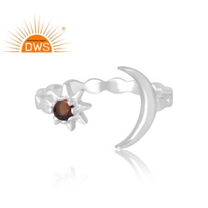 Anillo de piedras preciosas de granate Natural de venta de Ley 925 con estilo, joyería personalizada para mujer, regalo para ella - Product Image 3