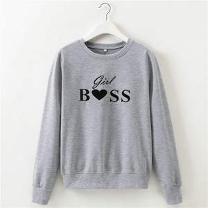 Sudadera con estampado de letras de calidad superior para mujer OEM al por mayor ropa informal de invierno poliéster ligero transpirable logotipo frontal - Product Image 1